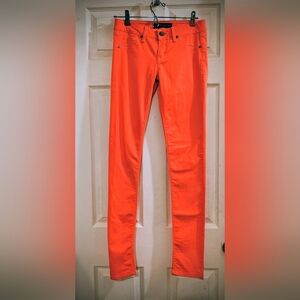 Fade To Blue Super Skinny Women's Orange Pants Sz26